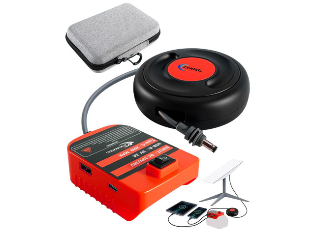 Starlink Mini Battery Adapter Compatible with Milwaukee 18V Battery Kit Low-Voltage Protection, USB & Type-C Fast Charging, 10FT Heavy-Duty...