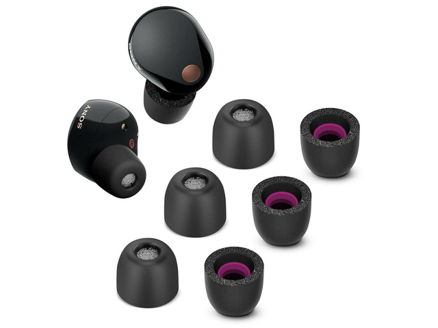 Memory Foam Tips for Sony WF-1000XM5 with Dust Mesh, Anti-Slip Replacement Ear Tips for Sony True Wireless EarphonesFit in The Charging Case,...