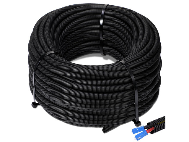 Split Wire Loom 1/4' X 200 Ft,Black Cable Sleeve Flexible Slit Conduit Tubing for Automotive Wire Covering,Protective Sleeves for Cable,...