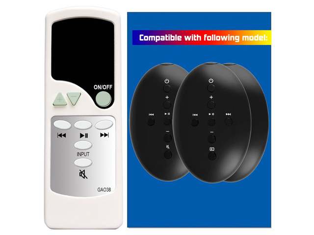 Replacement Remote Control for Bowers & Wilkins B & W MM1, Zeppelin Series (MINI, AIR, Z2), A5 & A7 ZZ25339 ZZ27014