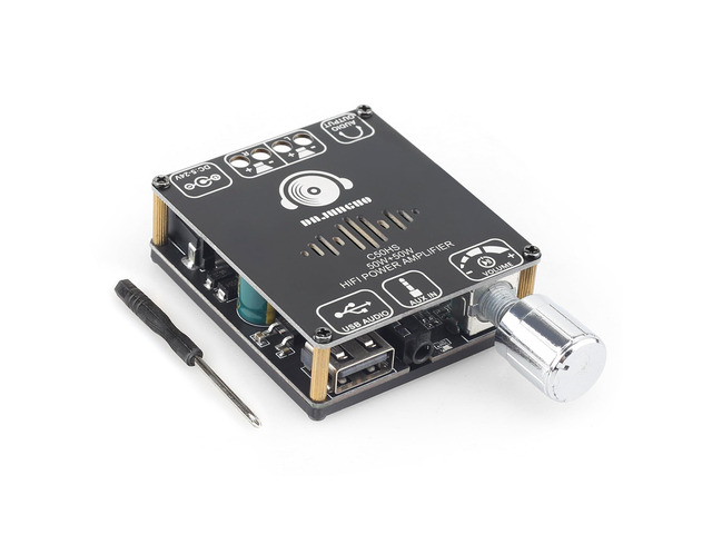 C50HS Bluetooth Amplifier Board TPA3116D2 high Fidelity chip 12-24V DC Input, Supports USB Flash Memory, AUX, Bluetooth Multiple Input Modes