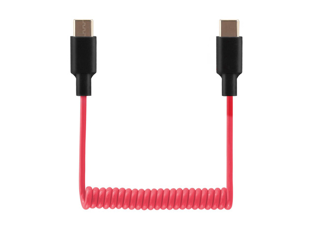 Audio Adapter Cable SC16 SC22 USB C to USB C for Rode Wireless GO II, ME, Pro Coiled Aux Cord Compatible with iPhone 16 15, McBook, PC, Laptop,...