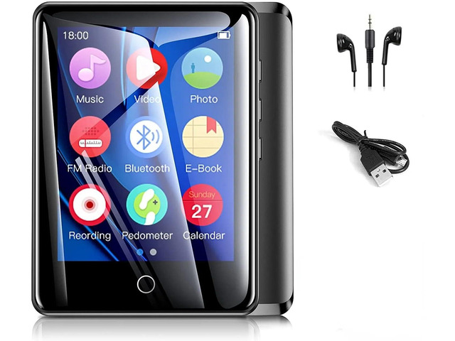 MP3 Player 32GB with Bluetooth 5.0, Upgraded 2.8' Full Touchscreen Mp4 Mp3 Player with Speaker, Portable HiFi Lossless Sound Music Player for...
