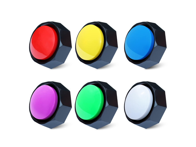 Recordable Buttons, Dog Training and Communication Buttons, Pack of 6, 30 Seconds Recording, 30 Scene 15 Custom Stickers, 6 Pairs Non-Slip...