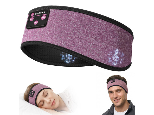 Sleep Headphones Headband Wireless Bluetooth 5.4 - Soft, Breathable, Ultra-Thin Speakers for Side Sleepers, Workout, Airplane Travel, Relaxation