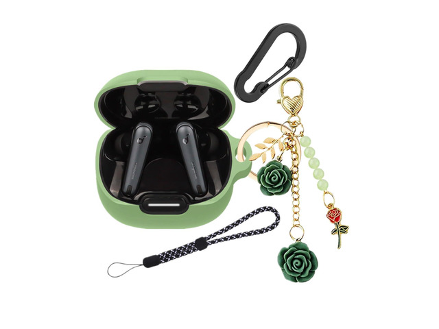 Silicone Case for Anker Soundcore Liberty 4 NC with Cute Keychain Lanyard Shockproof Protective Cover Compatible with Earbuds Soundcore Liberty 4...