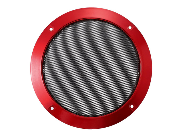 6.5 Inch Car Metal Audio Speaker Grill Cover Mesh Woofer Horn Guard Decorative Circle Grille Protector Red