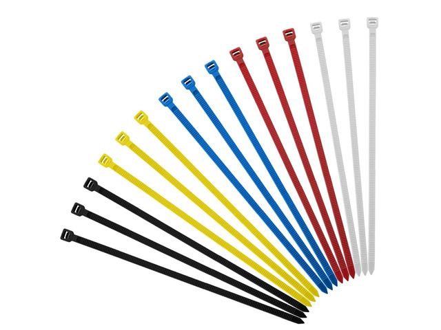 100PCS 12 Inch Colored Zip Ties, 120LBS Strength Heavy Duty, PA66 Nylon 0.3 inch Wide, Assorted 5 Colors, Self-Locking UV Resistant Cable Ties...