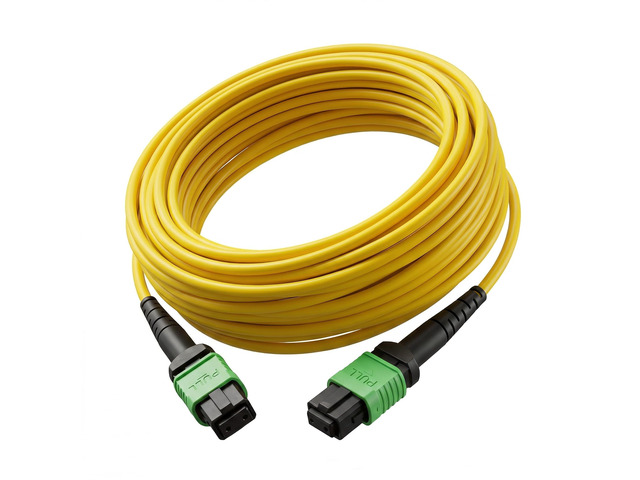 40G MPO Fiber Optic Patch Cord 5m Single-mode 12 Cores UPC Type-B Sequence High-Speed 40G, Female to Female Connector