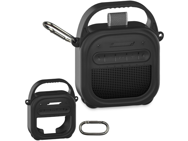 Silicone Cover Case for Bose New SoundLink Micro 2nd Gen Bluetooth Speaker Protective Soft Silicone Case with Handle and Metal Carabiner,...