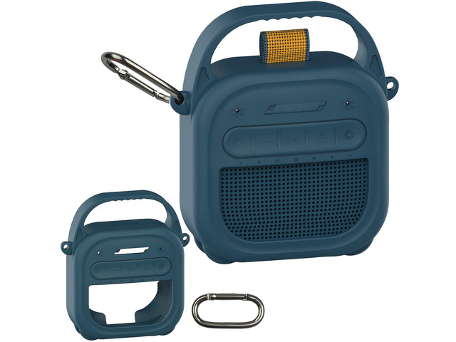 Silicone Cover Case for Bose New SoundLink Micro 2nd Gen Bluetooth Speaker Protective Soft Silicone Case with Handle and Metal Carabiner,...