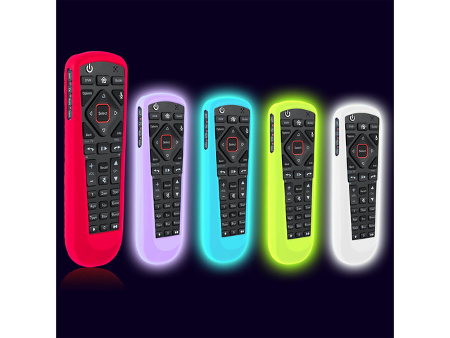 5 Pack Cover for Dish Network Remote, Case for Dish TV Remote Control 52.0/54.0 Replacement, Silicone Skin Sleeve Glow in The Dark Blue Green...