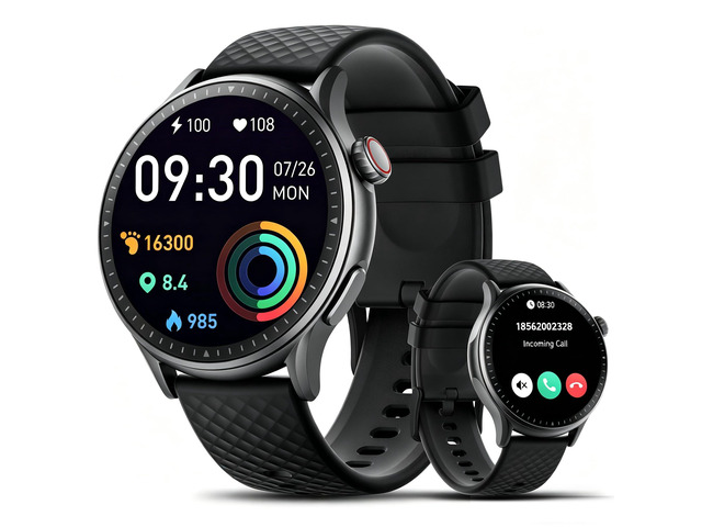 Fitness Smart Watch for Men Women, 2026 New Running smartch,1.46'' AMOLED Ultra-HD Screen Fitness Tracker with Heart Rate/Sleep/SpO2 Monitor, 3ATM...