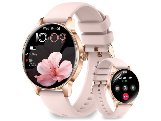 Smart Watches for Women Answer/Make Call,1.27' HD Fitness Tracker for Android iPhone,Heart Rate SpO2 Sleep Monitor,IP68 Waterproof Digital...