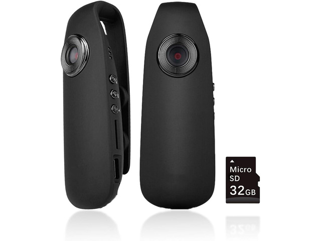 HD 1080P Mini Body Camera with Audio and Video Recording Small Personal Police Body Cam, Clip on Wearable POV Camera with 32G SD Card, Motion...