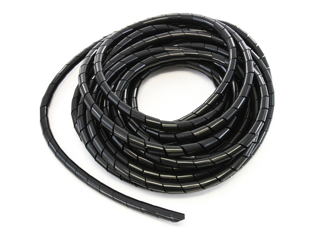 33FT PE 5/8 Inches (16 mm) Black Polyethylene Spiral Wire Wrap Tube PC Manage Cable for Car Computer Cable