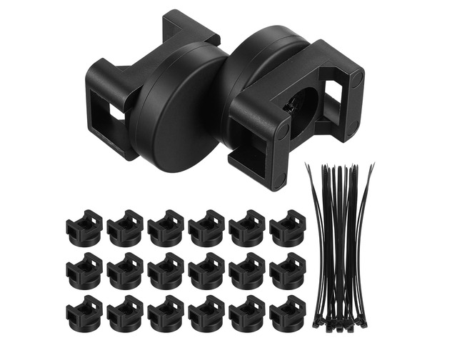 120Pcs Magnetic Zip Tie Mounts 20 Heavy-Duty Magnet Bases & 100 Nylon Cable Ties for Strong, Neat Wire Management