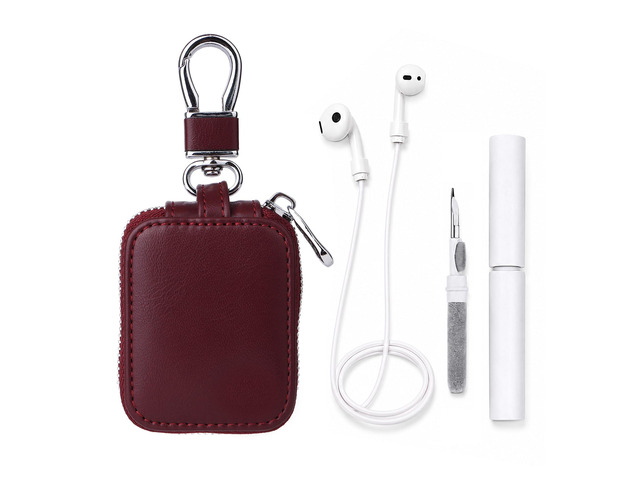 Earbud Case Headphone Storage Case Compatible with Airpods 1/2/3/4 Pro Wireless Earphones (Burgundy)