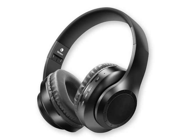 Bluetooth Headphones Over-Ear,Foldable,Wireless and Wired Headset,Deep Bass,HiFi Stereo Audio,Low Latency Headphone,Built-in Microphone,SD/TF,FM...