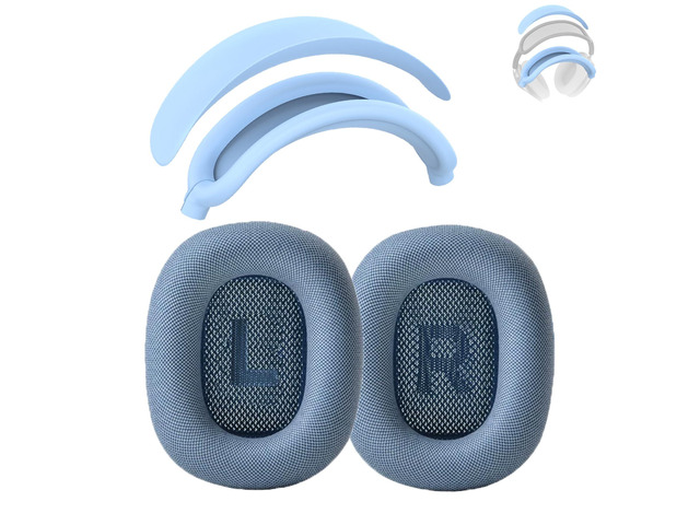 Ear Cushion Compatible with AirPods Max, 2-in-1 Silicone Headband Cushion+Headband Cover, Upgraded and Enhanced Magnetic Attachment, Protein...