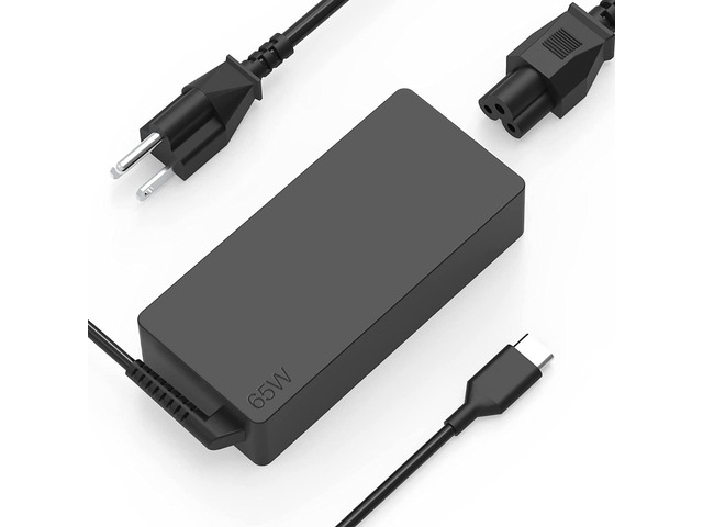 2026 New Slim 65W USB C Laptop Charger Replacement for Lenovo Thinkpad/Yoga/Chromebook Computer Type C Fast Charging Power Cord Ac Laptop Charger