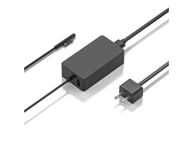 65W Laptop Charger Fit for Surface Pro 3 4 5 6 7 Laptop For Surface Laptop 7/6/5/4/3/2/1, Go 3/2/ 1, with USB Port, Support 44W 36W