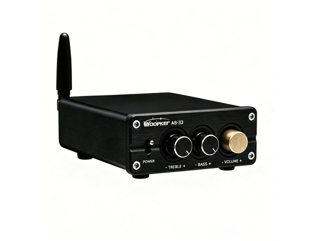 AS-33 Bluetooth Stereo Amplifier, 2 Channel Home Audio Component Amplifiers for Passive Speakers, Mini Class D Amp Audio Receiver Max 600W for...