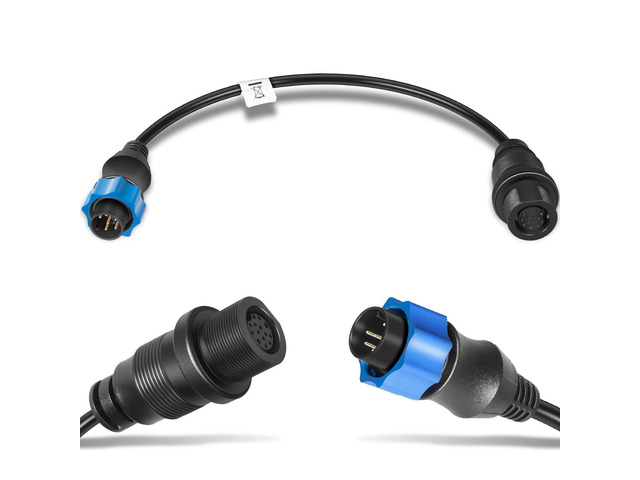 Replacement for 1852077 Dual Spectrum Chirp Adapter Cable/MKR-DSC-10 Compatible with Lowrance 7-Pin Transducer, HDS and Hook Series Fish Finders