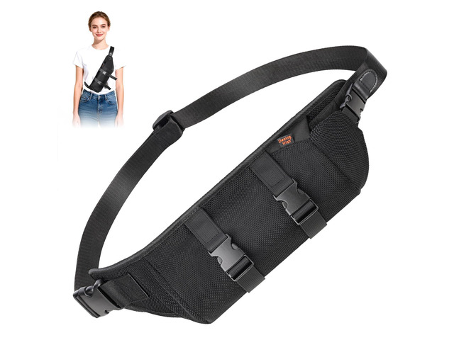 Portable Speaker Crossbody Bag Adjustable Speaker Belt Bag Waist Pouch Soft Carrying Pouch for Bluetooth Speakers Pulse 2/3/4/5, Charge Essential...