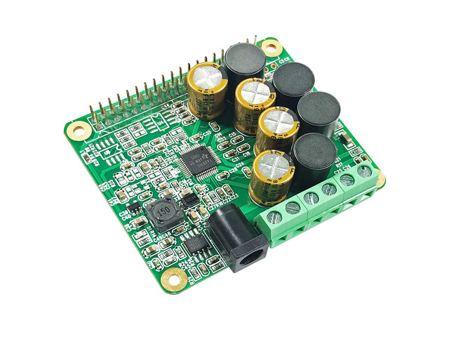 RPI HiFi AMP HAT TAS5713 Amplifier Audio Module 25W Class-D Power Sound Card Expansion Board for Raspberry Pi 5 4 3 B+ Pi Zero Nichicon Capacitor