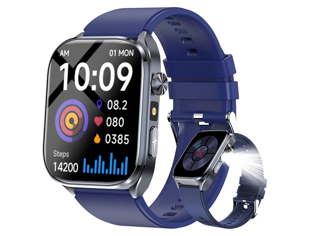 Advanced Health Smartwatch for Women Men with Real-Time Monitoring of Heart Rate, Sleep Quality and Stress Levels, Always-On DisplayBright...