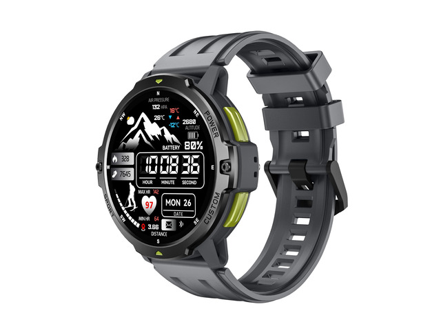 Outdoor GPS Smartwatch C31 Rugged 3 ATM Waterproof Design, 1.46 TFT Display, 6-Axis Motion Sensors, Built-in GPS Tracking, 580 mAh Long-Life...