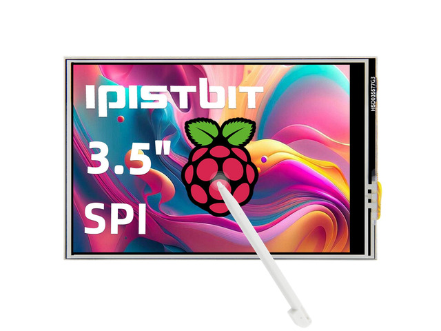 3.5 Inch Touch Screen, 480x320 TFT LCD SPI Display Panel for Raspberry Pi 5/4B/3B+/3B/2B/B+/B(No HDMI)