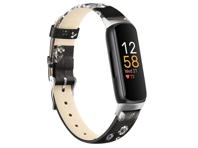 Leather Band Compatible for Fitbit Inspire 3 Bands Women Men, Classic Soft Genuine Leather Straps for Fitbit Inspire 3/Inspire 2/Inspire HR/Inspire