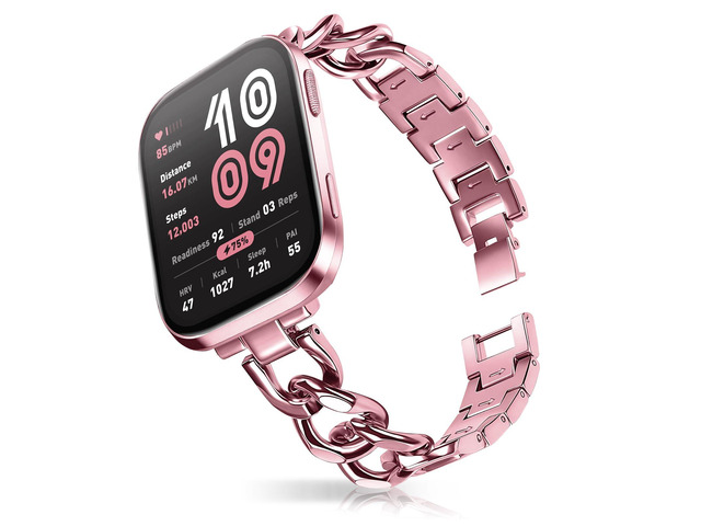 22mm Band for Amazfit Cheetah 2 Ultra, Women's Metal Women's Metal Skeleton Chain Link Replacement Strap for Amazfit Balance Ultra/3/2/Active...