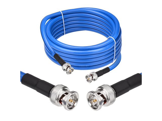 12G SDI Cable 15FT BNC Male to Male Video Coaxial Cable RG6 Coaxial Cable 75 Ohm Ultra Low Loss for 8K 4K 6G-SDI 3G Video Security Camera SDI...
