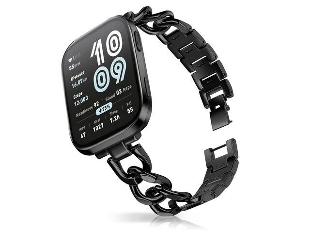 22mm Band for Amazfit Cheetah 2 Ultra, Women's Metal Women's Metal Skeleton Chain Link Replacement Strap for Amazfit Balance Ultra/3/2/Active...