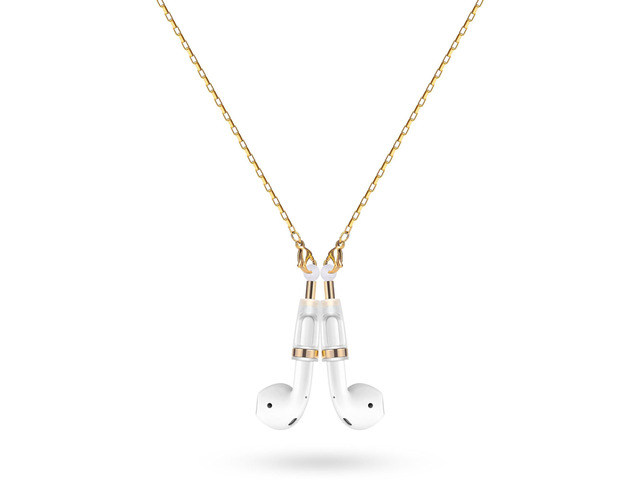Fashion Magnetic Anti-Lost for Airpod Strap Necklace Lanyard, Neckband for AirPods 3 2 1/ Pro/ Pro 2(Gold Cable Design)