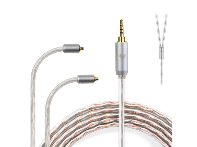 4 Core MMCX to 2.5mm for Shure MMCX Upgrade Cable for SE215 SE315 SE425 SE535 SE535LTD SE846 FH9 FA9 FH5S BGVP UE900s T2 T3 AK T8iE XELENTO Remote...