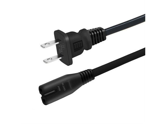 2-Prong 6ft UL AC Power Cord Compatible with FEIERDUN FEDVP-LA FEDVP-TLA-BK FEDVP-TLA-BU FEDVP-TLA-WH FEDVP-TLA-R01 Vibration Plate Exercise...