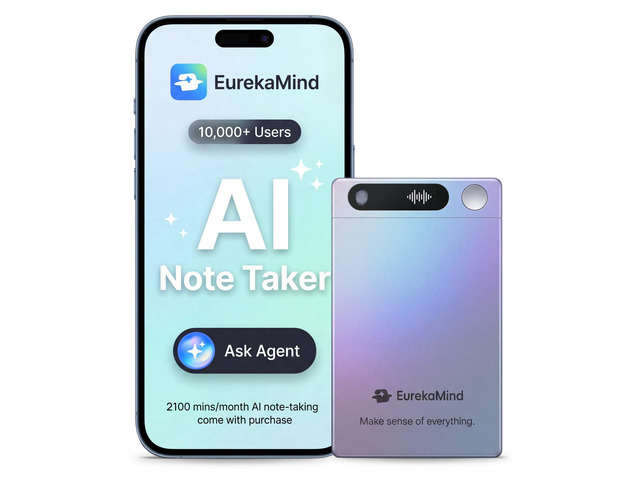 AI Voice Recorder, Transcribe & Summarize for Meetings,Calls AI Note Taker,Action Items,Ask Agent,138 Languages,Ultra-Slim,InstantView...