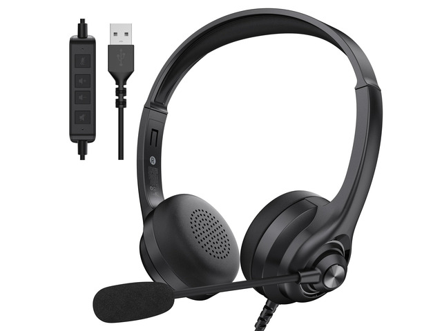 Bluetooth Ear Buds Wireless Earbuds Long-Playtime, Voicelink 100 Wired Headphones, Wired Headset with Noise Cancelling Microphone for PC Laptop,...