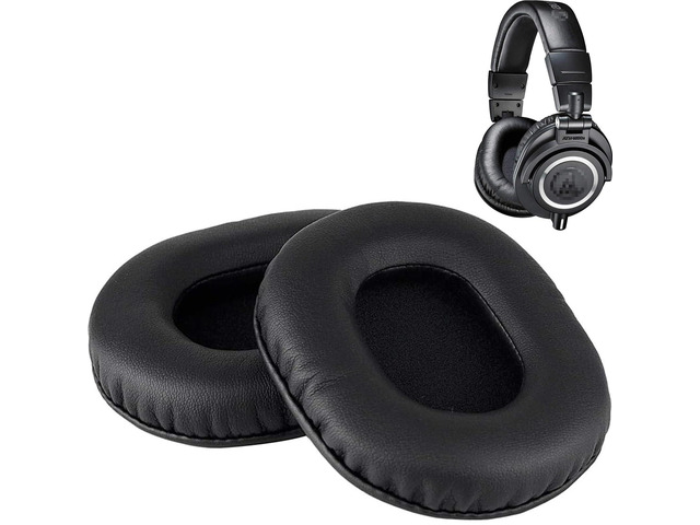 2 Pack M50X Ear Pads Cushions Replacement Compatible with Audio Technica ATH M50X M50XBT M50RD M40X M30X M20X MSR7 SX1 Monitor Headphones,Ear Muffs...