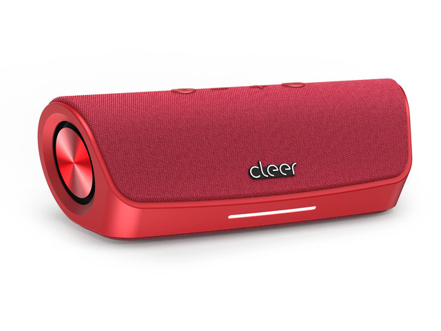 Scene Portable Bluetooth Speaker, Red Simple Fast Pairing, Waterproof IPX7, 12Hrs Play time, Deep Bass, Built-in Mic
