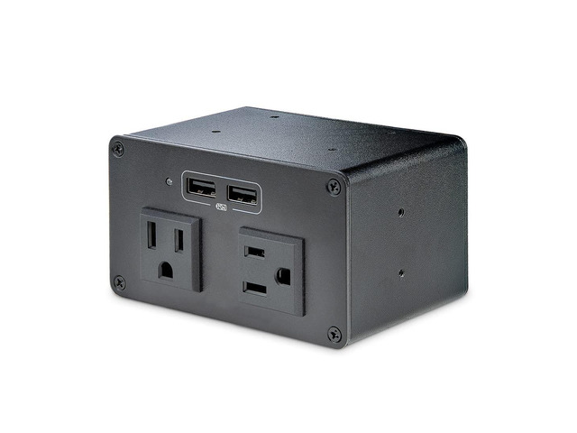 Power Outlet Module for Conference Table Connectivity Box - 2X AC Power and 2X USB-A - Power and Charging Hub (MOD4POWERNA)