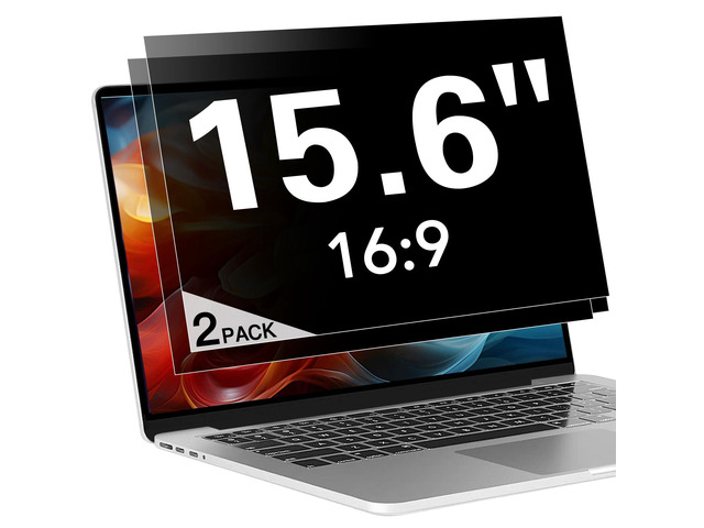 2 Pack Laptop Privacy Screen 15.6 Inch (1920x1080) Display, Anti Blue Light Glare Anti Scratch Computer Privacy Shield for 15.6' Hp Lenovo Dell...