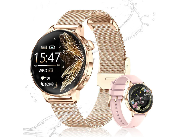 Smart Watches for Women, IP68 Waterproof Fitness Tracker, Answer/Make Calls, 100+ Sport Modes, Heart Rate/Sleep/Steps Monitor for Android Phones...