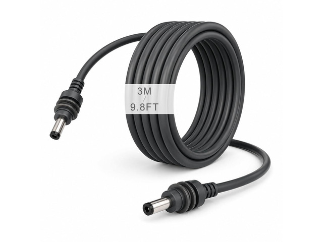 Starlink Mini Power Cable Compatible, DC to DC Cable with Waterproof 5.5mm x 2.1mm Connector, 16AWG PVC Cord (9.8FT)