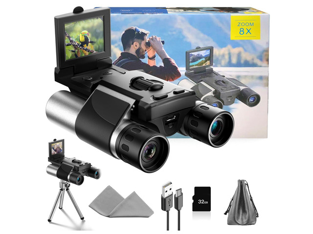 Digital Binoculars with Camera - 8X Digital Zoom, 2' LCD Display 40MP Camera 2.5K Videos Ideal for Concerts, Bird Watching, and Outdoor Adventures...