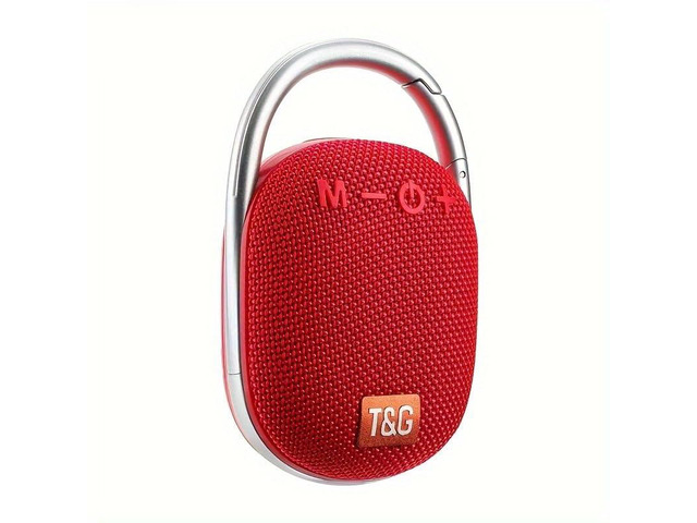 Clip Portable Speaker Bluetooth, RED Small and Loud Sound, IPX5 Waterproof, Lightweight, 10H Playing, TF/FM/TWS Support, Gift For Ourdoor...